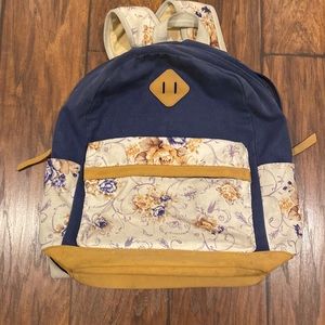 leaper blue floral backpack
